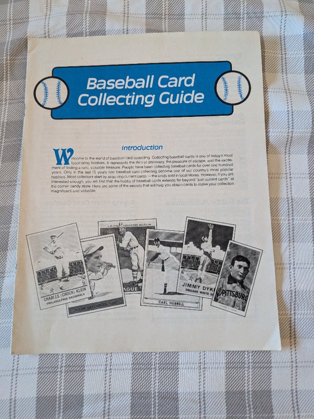1986 Collections Marketing Baseball Card Collecting Guide
